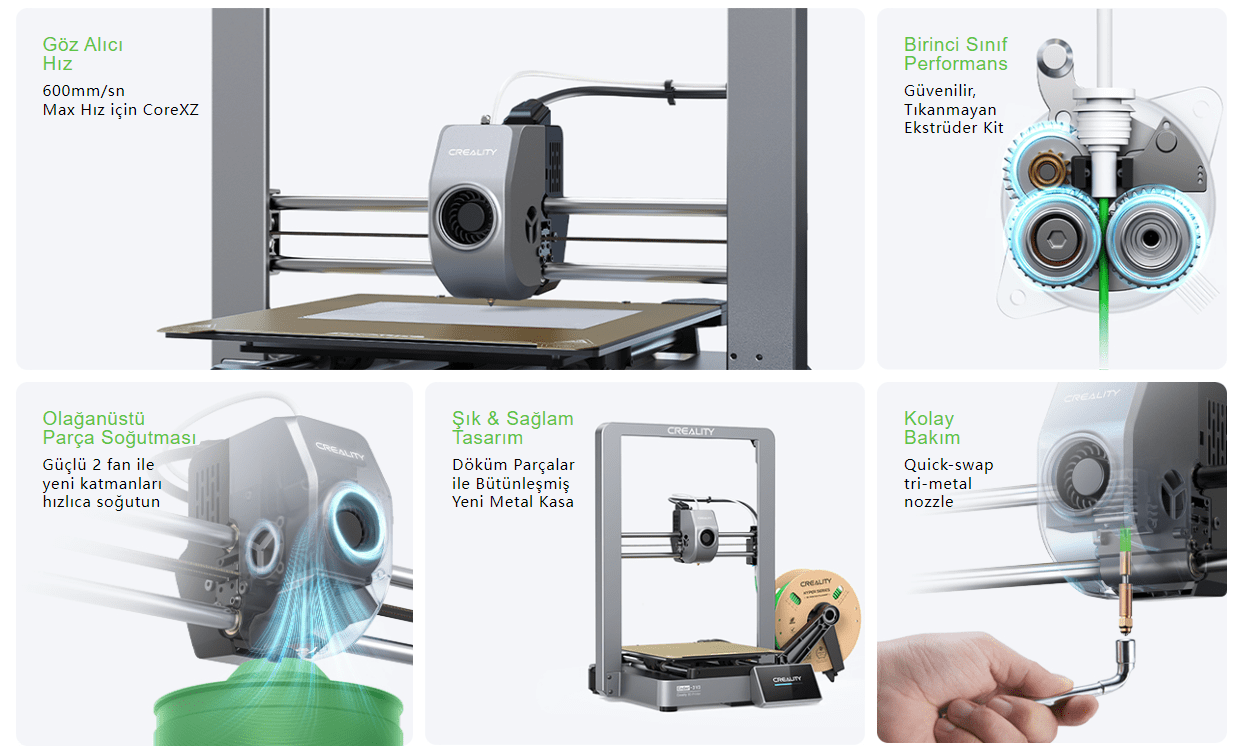 Ender 3 V3 3D Yazıcı Özellikleri