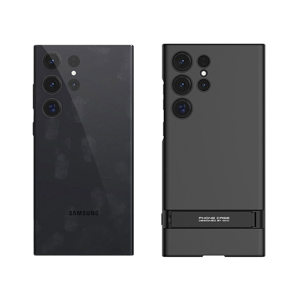 Galaxy S23 Ultra Kılıf Zore Kamera Korumalı Dikey Standlı Ays Kapak - 4