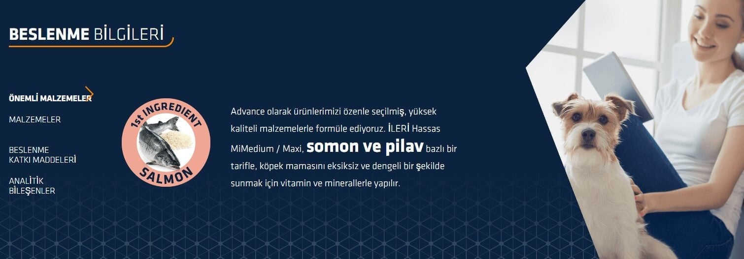 Advance Sensitive Somonlu Hassas Yetişkin Köpek Maması
