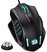 Redragon M908 Impact RGB LED MMO fare, yan tuşlu, optik kablolu oyun faresi, 1...