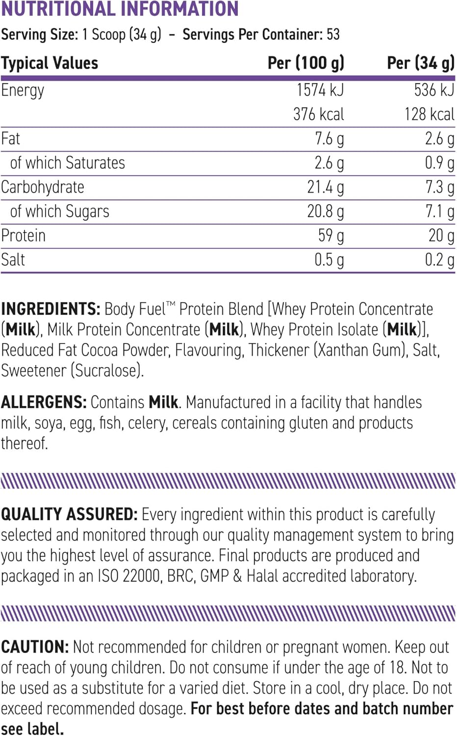Nutritional Information