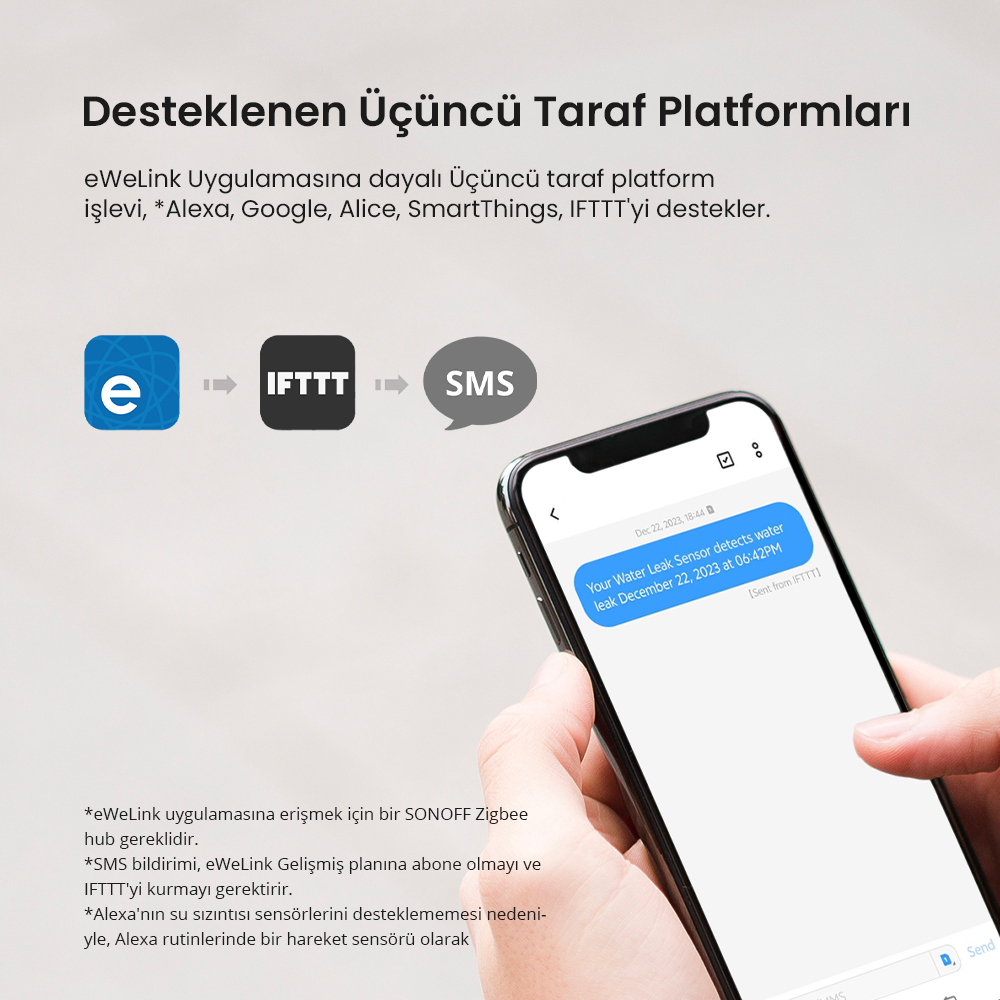 SNZB-05P ZigBee Su Kaçak Sensörü