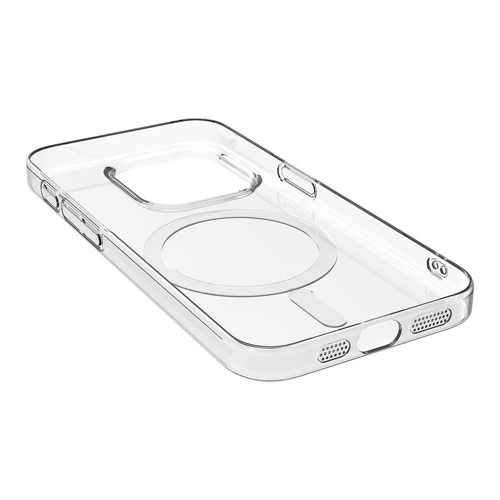 Apple iPhone 15 Pro Kılıf Zore M-safe Şarj Özellikli Şeffaf Tek Kamera Çerçeveli Porto Kapak - 3