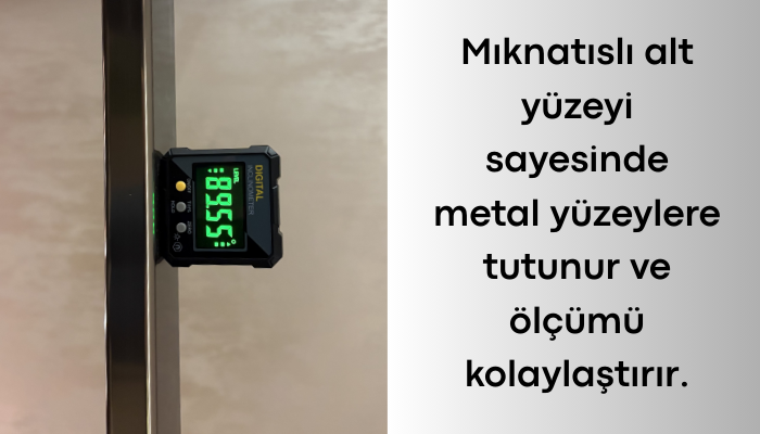 Dijital Eğim Ölçer Mıknatıs Özellği