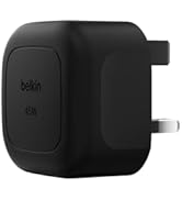Belkin Kompakt Duvar Şarj Cihazı 45W, USB-C Güç Dağıtımı Hızlı Şarj Apple iPhone 16, 16 Plus,...