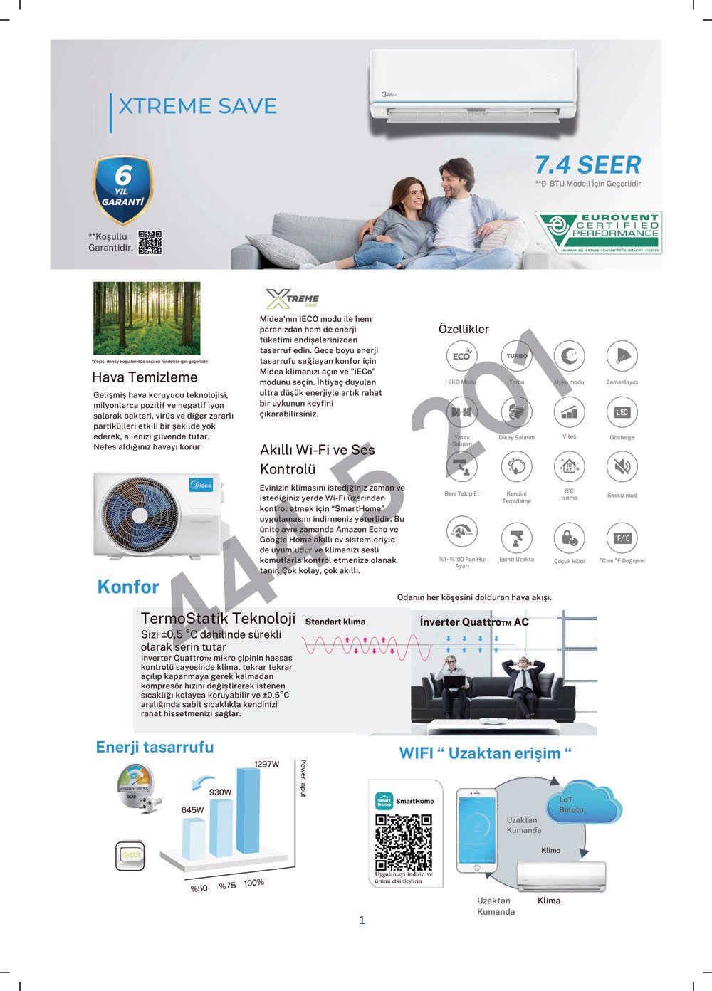 Midea Xtreme klima özellikleri