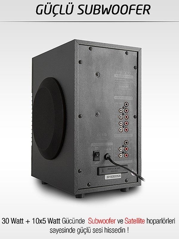 Mikado MD-813BT 5+1 USB-SD-FM-Bluetooth Ses Sistemi