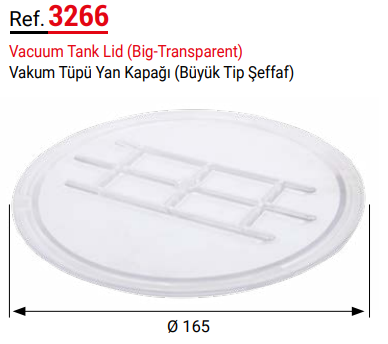 Melasty Süt Sağma Makinesi Vakum Tankı Yan Kapağı (B Model)