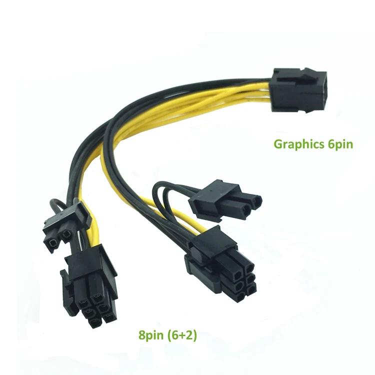 Cable PCI-E PCIE 6p to 2 Port Dual 8pin 6+2p (9)