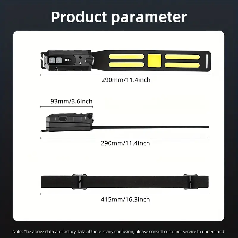 Ultra-Bright LED+COB Headlamp with Wave Sensor for Switch - Rechargeable, Adjustable Beam, Matte Finish for Outdoor Adventures, Rechargeable Headlamp details 0