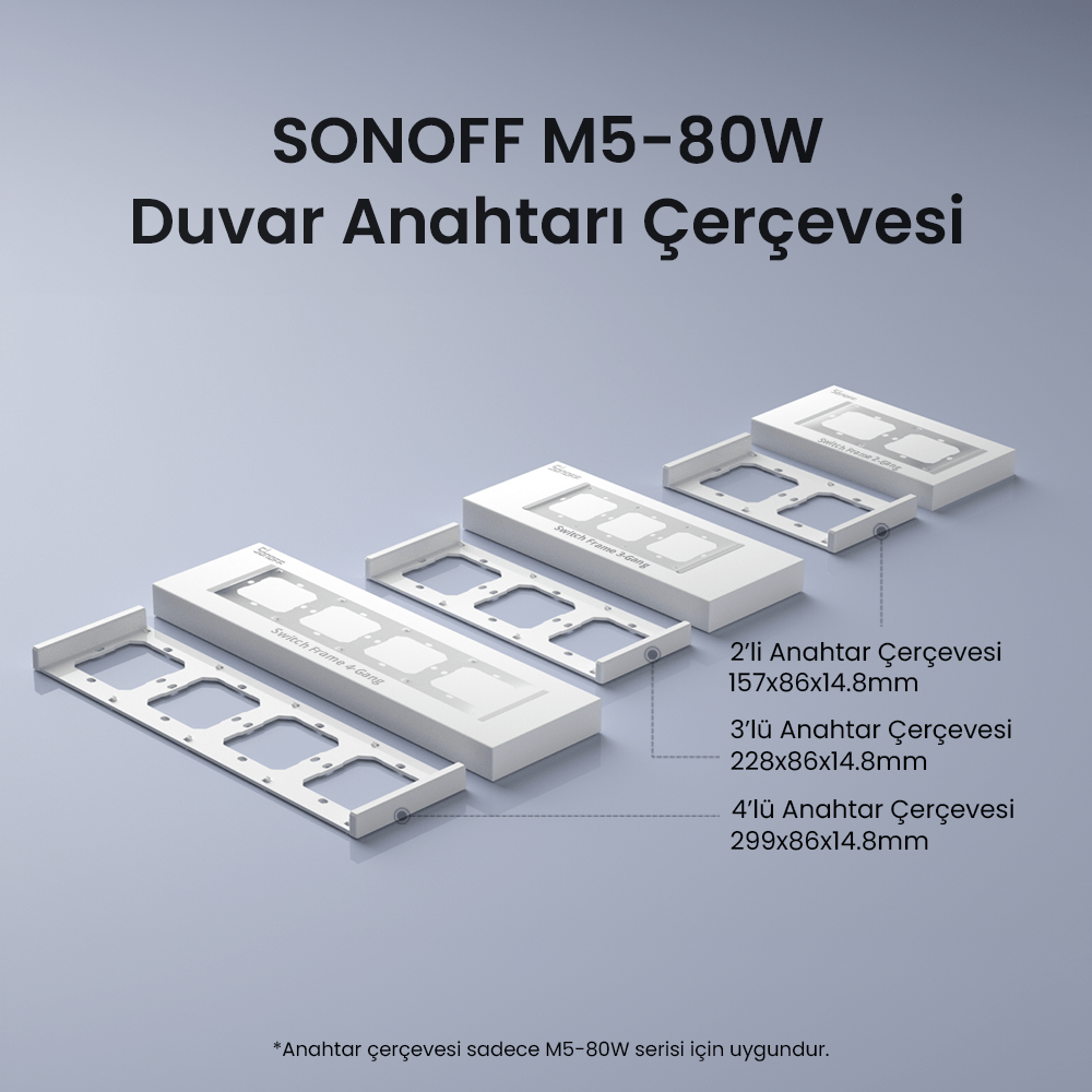 M5-3C-80W Beyaz Akıllı Duvar Anahtarı