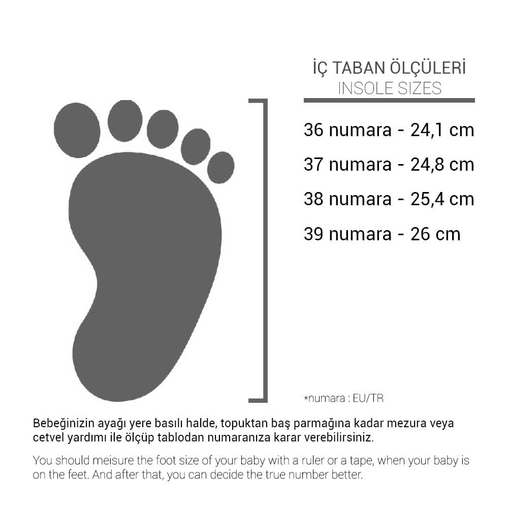 Çocuk Ayakkabı Ölçü Tablosu