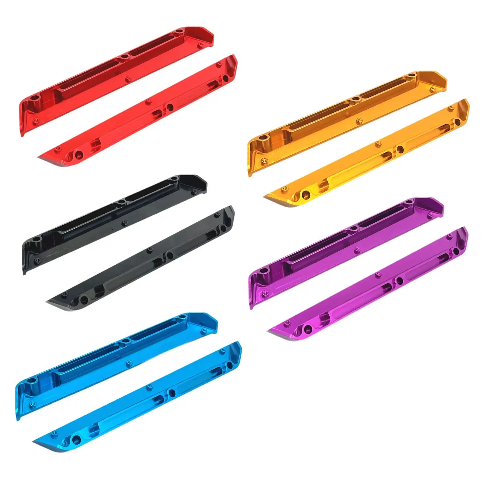2pcs 1/12 Aluminum Alloy RC Car Chis Mud Flaps DIY Accessories, Replacement Side Tie Rods for Wltoys 124016 124018