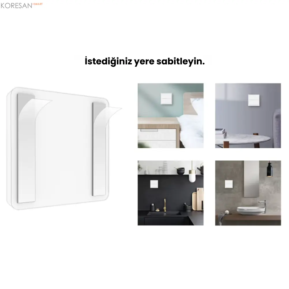 Zigbee Tuya 4 Tuşlu Kablosuz Sahne Anahtarı – 12 Senaryo