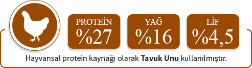 Havyansal protein kaynağı olarak sığır eti proteini kullanılmıştır.