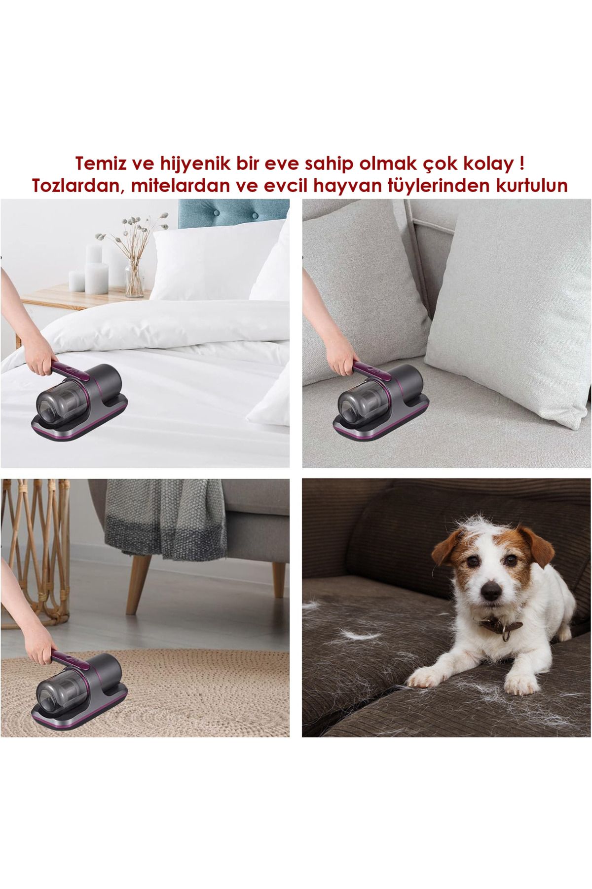 AFM tech Şarjlı UV-C Işınlı 100W akar temizleme el süpürgesi