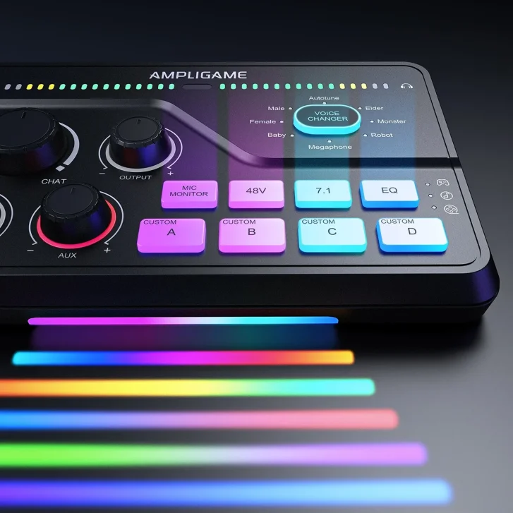 Fifine SC8 Ses Değiştirici, RGB ve Custom Padler