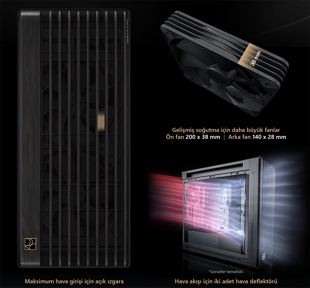 proart pa602 wood edition - metal panel