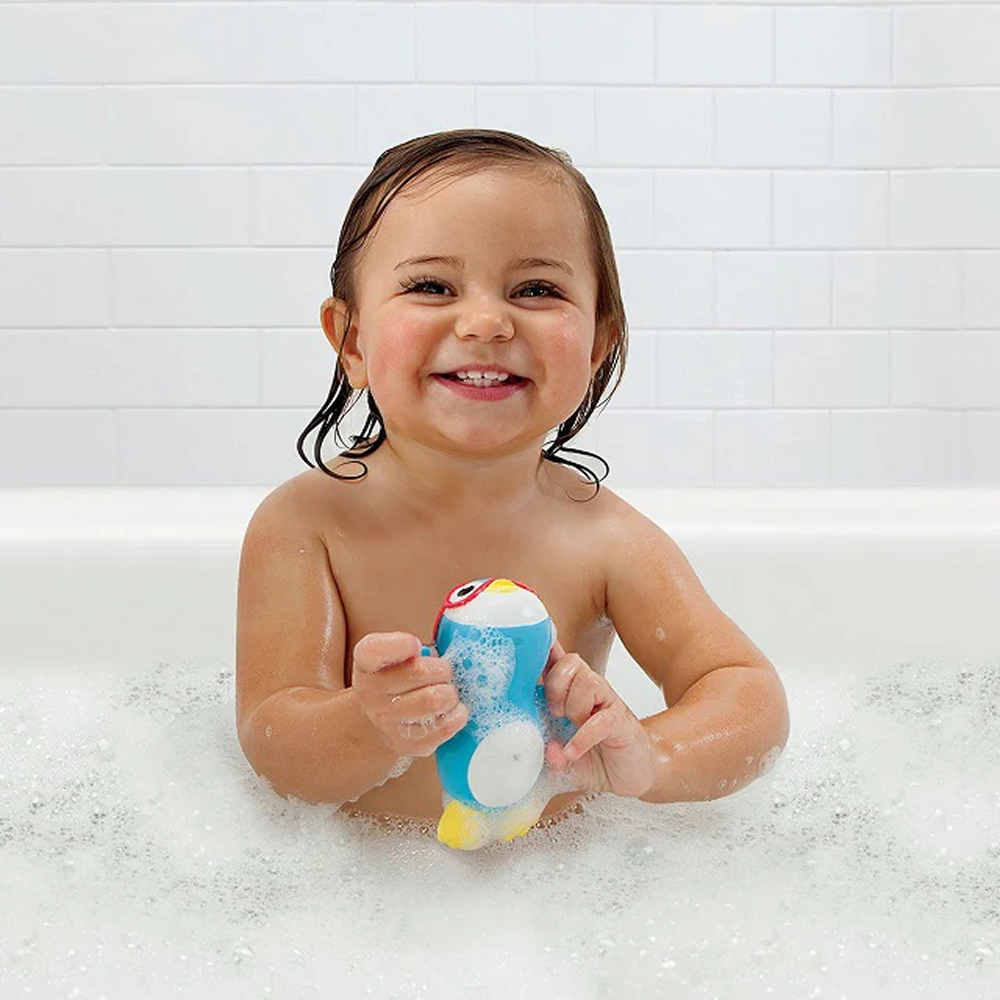 Munchkin Sevimli Penguen Banyo Oyuncağı – 9 Ay+, Bebek ve Çocuklar İçin Eğlenceli Su Oyuncağı görsel