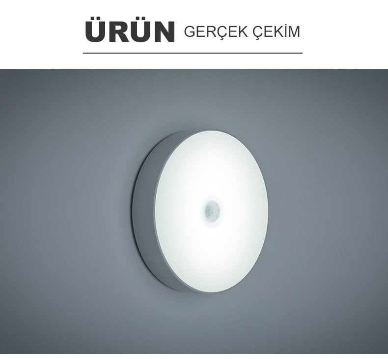 MX-W002 Kızılötesi Hareket Sensörlü USB Şarjlı Beyaz İndiksiyon Gece Lambası İçerik