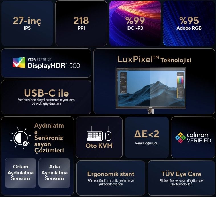 Asus Proart Display Pa27jcv Monitör H3
