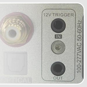 DX5 II'nin tepesi: 12V tetik girişi ve çıkışı