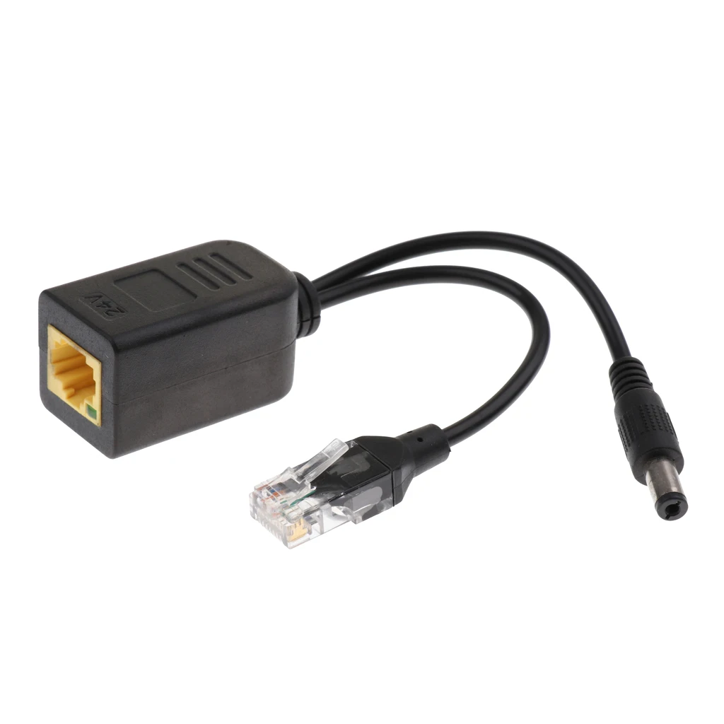 IEEE 802.3af PoE Splitter Power Over Ethernet 24V to12V POE Adapter Cable High Speed