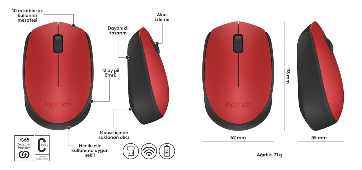 Kırmızı Mouse Özellikleri