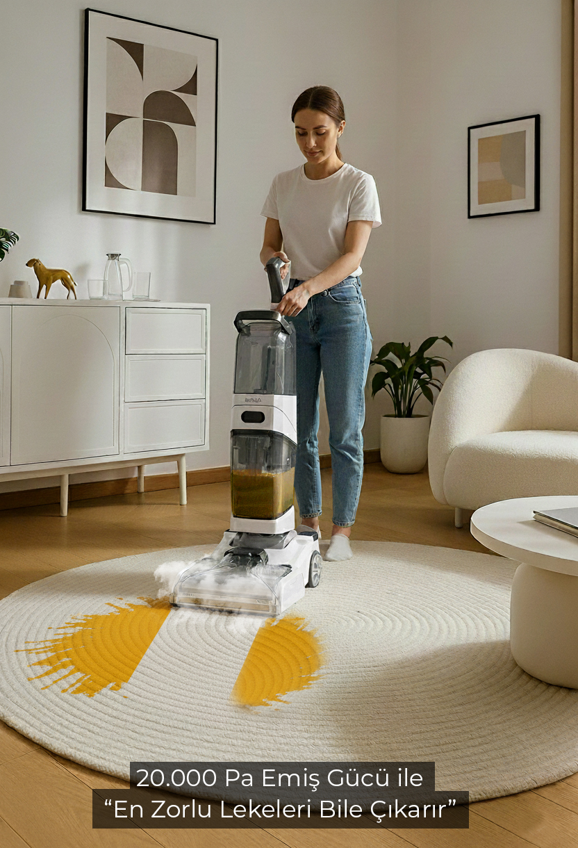 Icotech SC60 Max Pro Buhar Fonksiyonlu Dikey Halı Yıkama Koltuk Yıkama