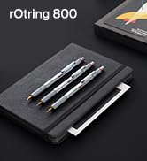 rOtring 800 tükenmez kalem | orta uç | gümüş mürekkep | siyah şaft | doldurulabilir