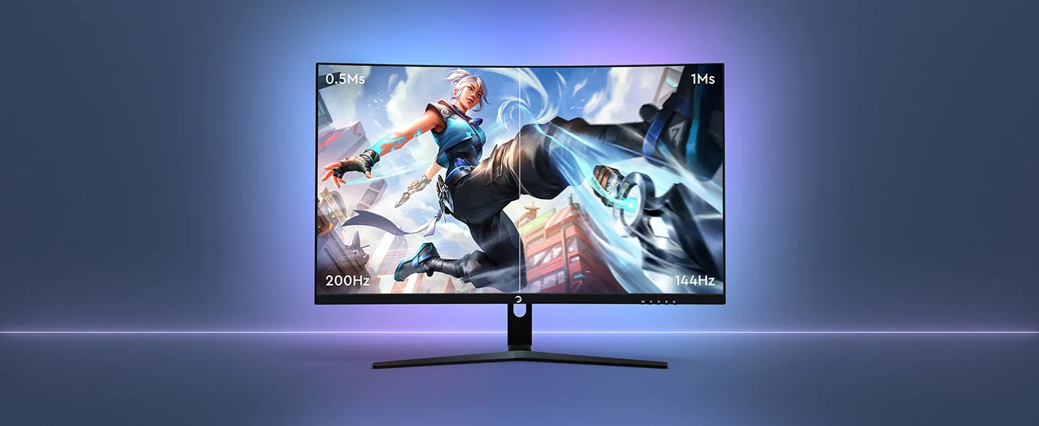GamePower Vivid T50 27″ Curved RGB 200Hz 0.5ms FHD 1500R 2x2W Speaker VA Gaming Monitör (Sıfır Ölü Piksel Garantili)