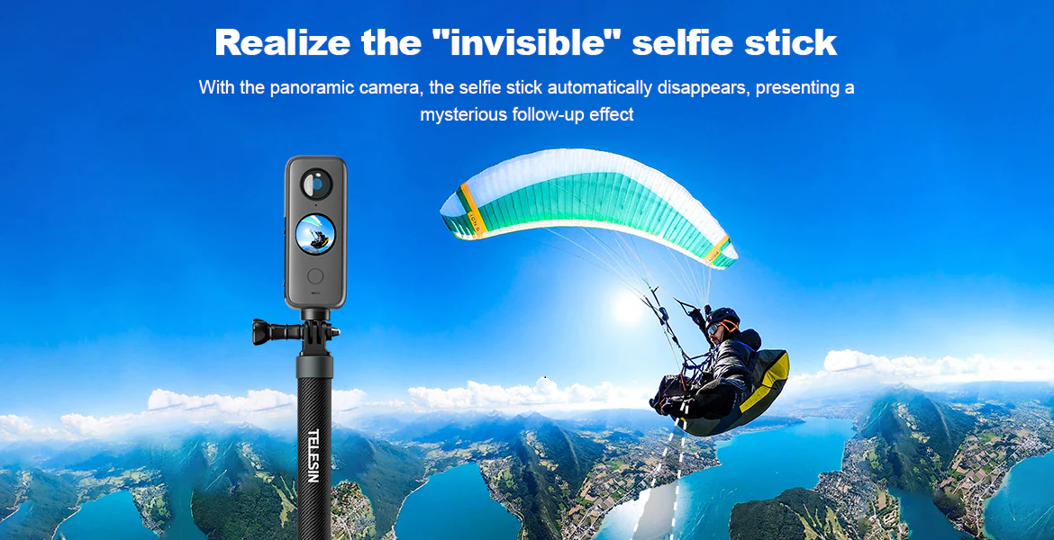 Telesin 1.2m Carbon Fiber Selfie Stick