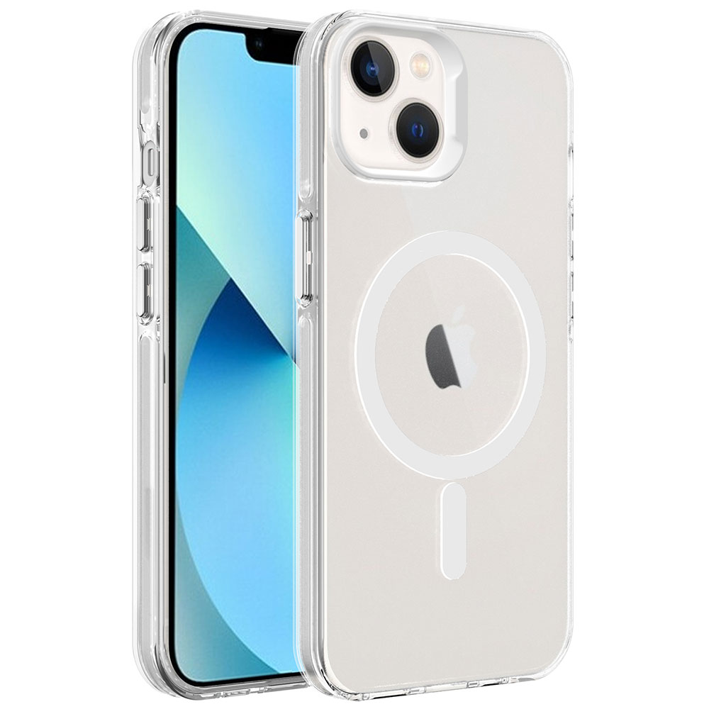 Apple iPhone 14 Kılıf Zore M-safe Şarj Özellikli Buzlu Transparan C-Pro Sert Kapak - 8