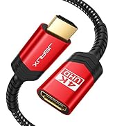 JSAUX HDMI Extension Cable 6FT, 4K 60Hz High Speed HDMI Extender Cord Male to Female Adapter Conn...