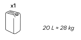 20 L - 28 Kg