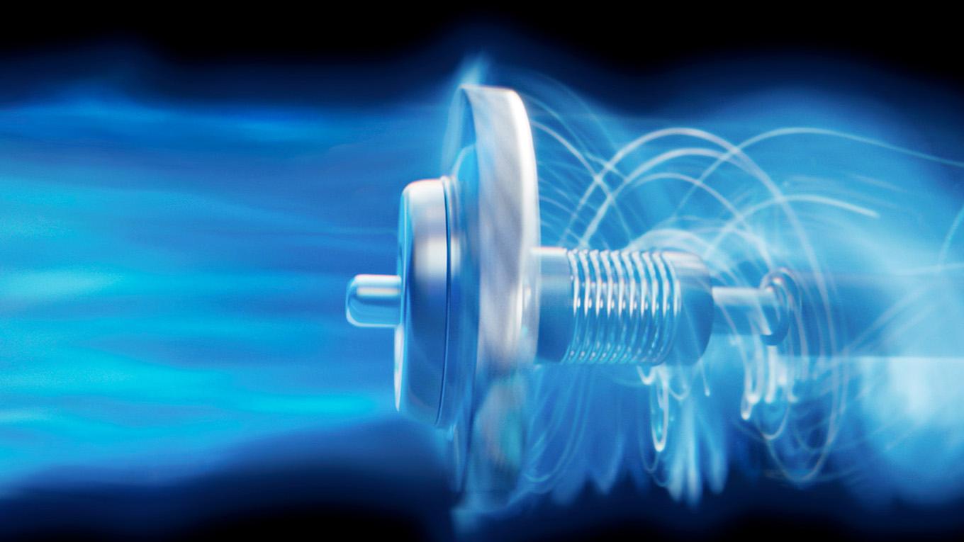 Dyson Hyperdymium motorun hava basıncını nasıl ürettiğini gösteren grafikler.