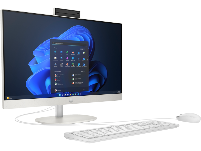 HP ProOne 240 23.8 inch G10 All-in-One Desktop PC (EMEA Only) ShellWhite T NT HAS Wired Win11 CoreSe