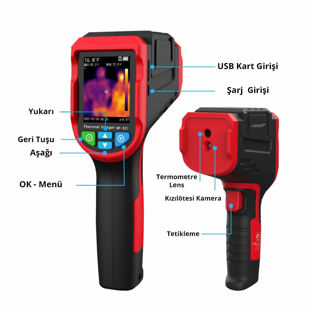 Noyafa NF-521 Temassız Termal Görüntüleyici Kızılötesi Termometre