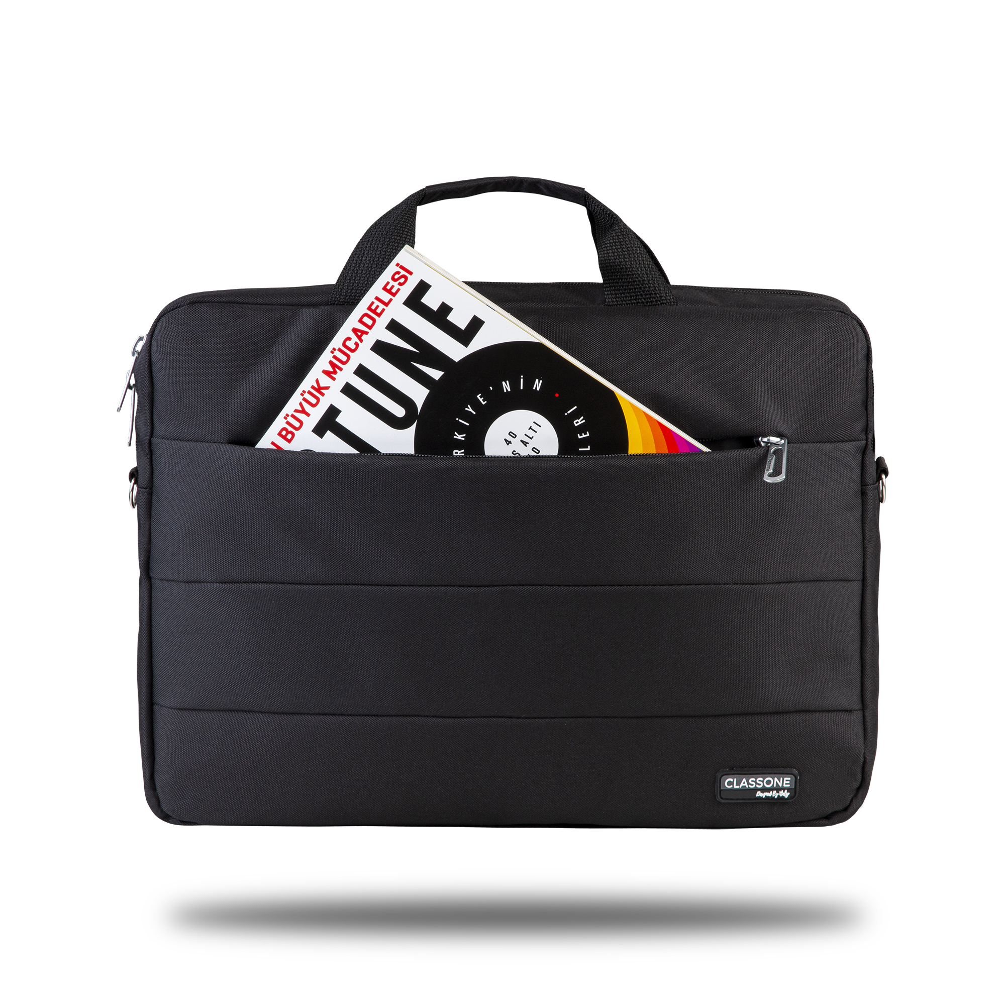 Classone Romeo Large Serisi TL2000 WTXpro Su Geçirmez Kumaş 15.6 inch Uyumlu Notebook Çantası – Siyah