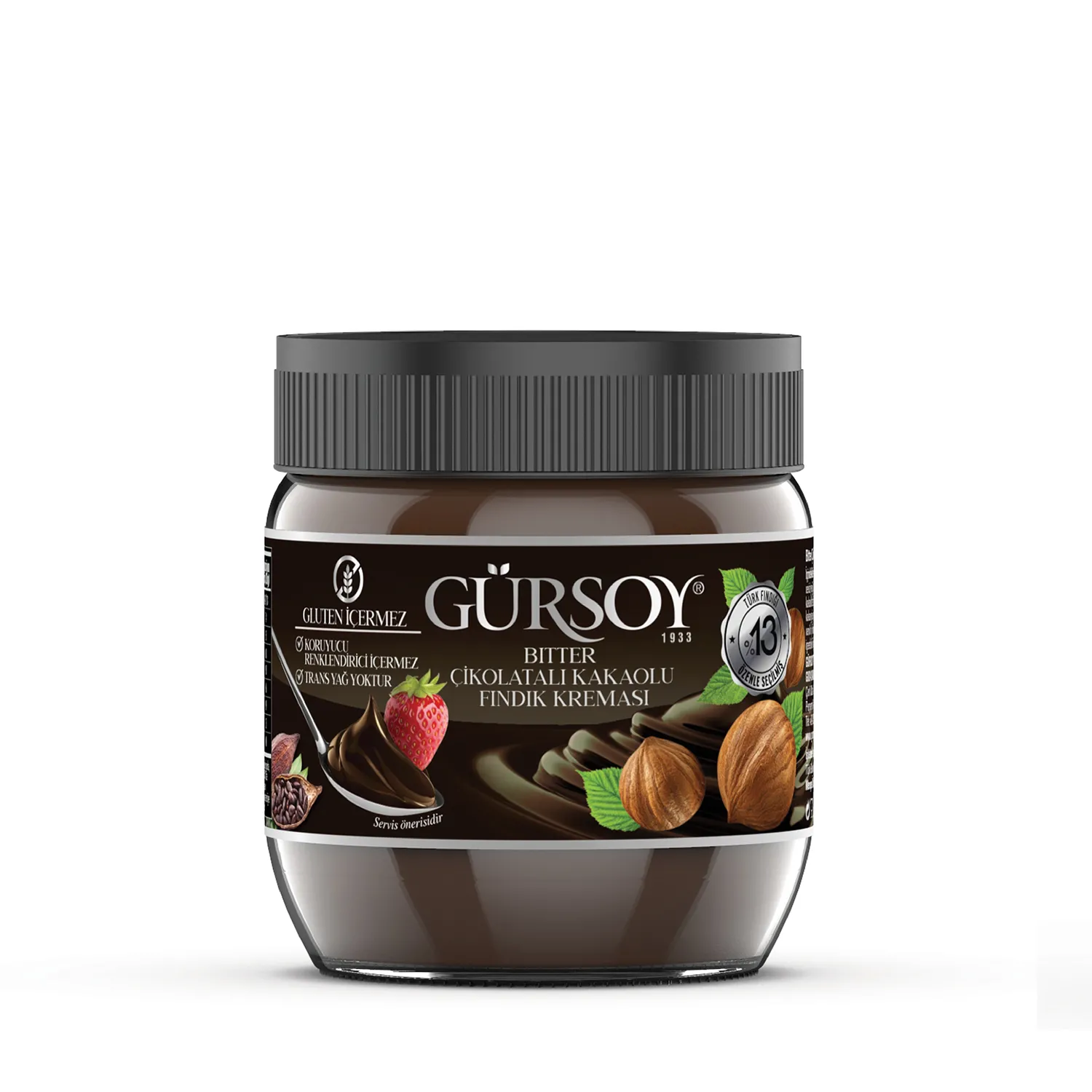 Gürsoy Bitter Çikolatalı Kakaolu Fındık Kreması 400g