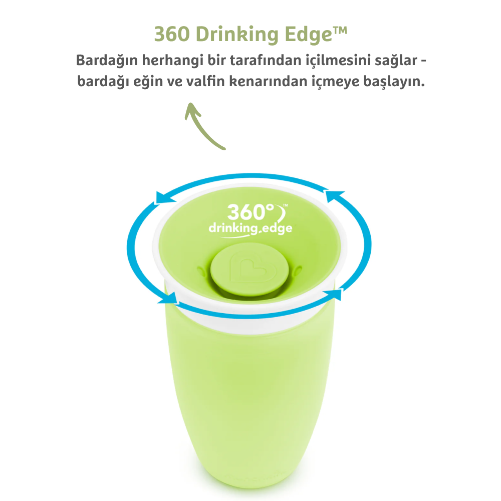 Munchkin Munchkin mucize 360° Alıştırma Bardağı, 12AY+, 296ML Yeşil görsel