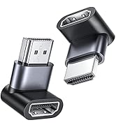 JSAUX Right Angle HDMI Adapter, Aluminum Alloy, 90 & 270 Degree, 4K@60Hz, HDR, 3D, ARC, TV Connector