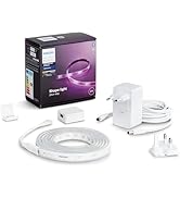 Philips Hue Lightstrip Plus v4 [2 m] Bluetooth'lu Beyaz ve Renkli Ambiance Akıllı LED Kiti, Çalışma...