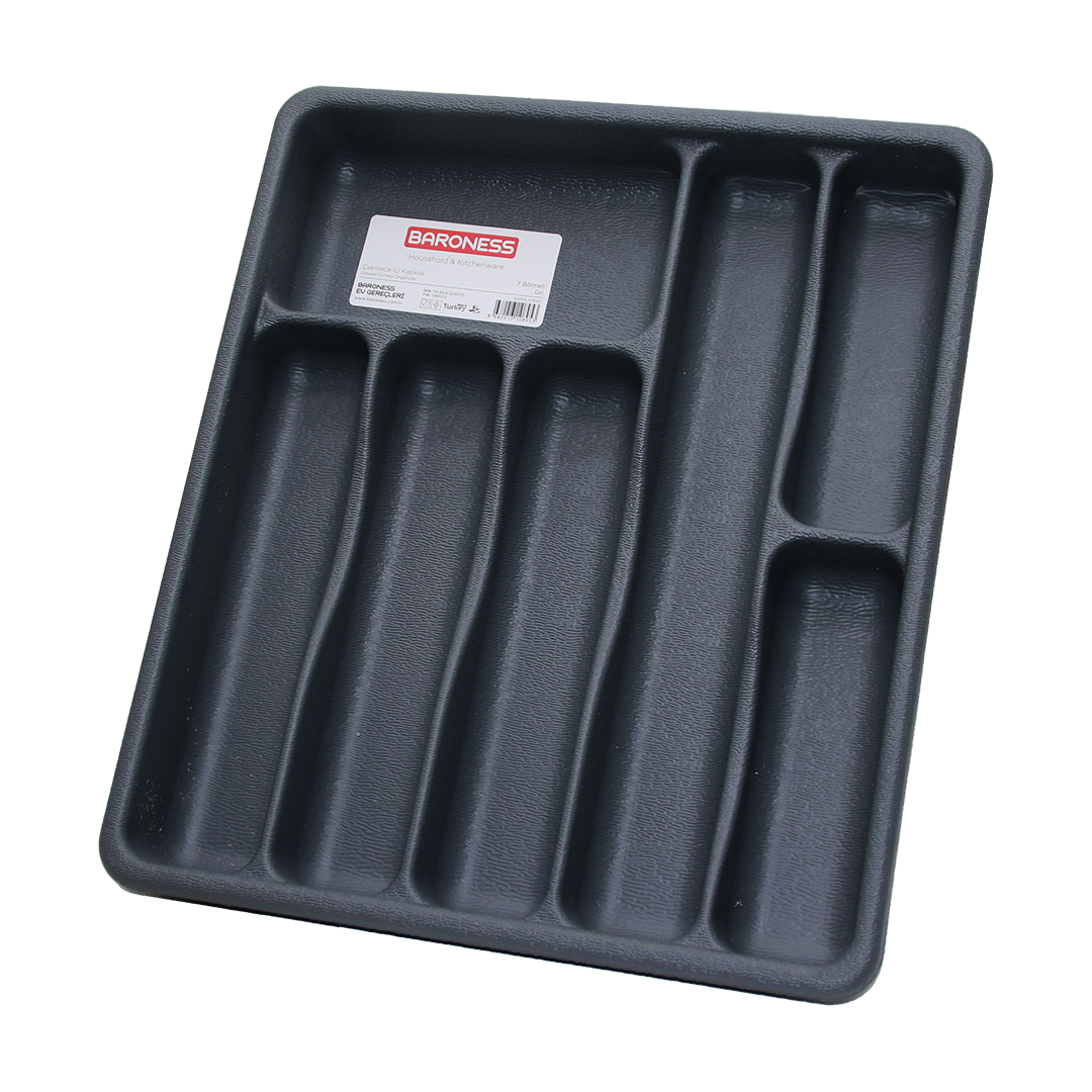 ANKAVERSE® gri 7 bölmeli çekmece içi kaşıklık