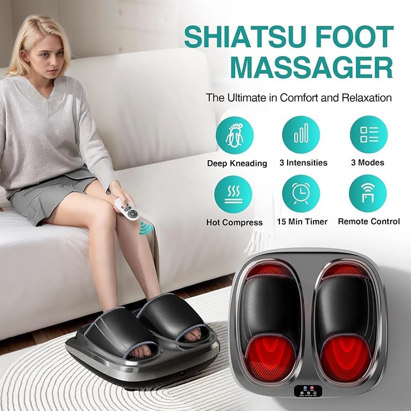 CoverZone Shiatsu Ayak Masaj Cihazı – 3 Mod, Yoğurma + Hava Fiyatı