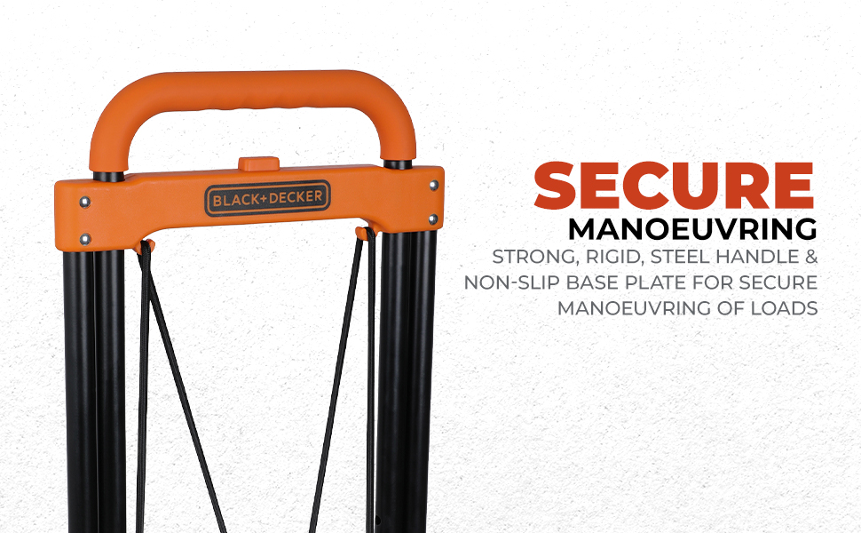 BLACK+DECKER BXWT-H202-SP Ekstra Güçlü Çelik Katlanır El Arabası, 90kg Kapasite