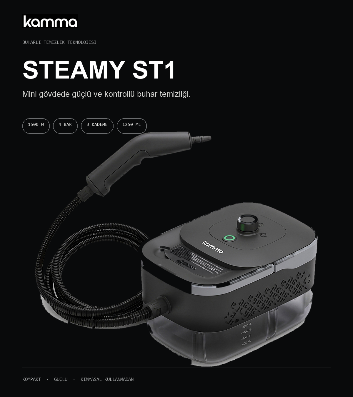 Kamma Steamy ST1 mini buharlı temizleyici