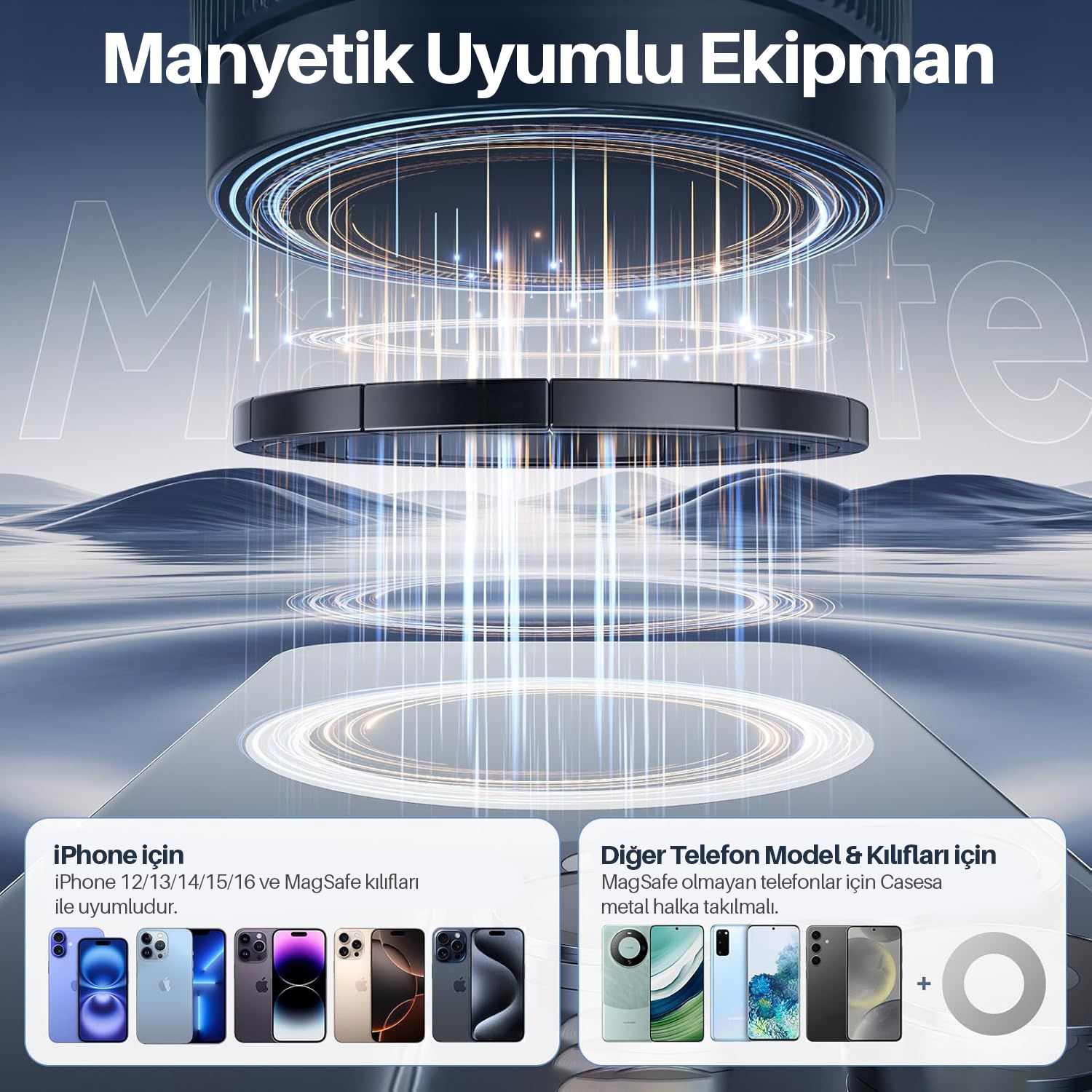 Vakumlu Manyetik Telefon Tutucu