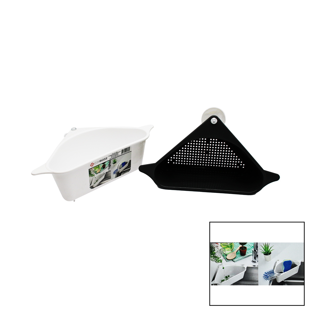 ANKAVERSE süzgeçli lavabo düzenleyici plastik köşe rafı vantuzlu