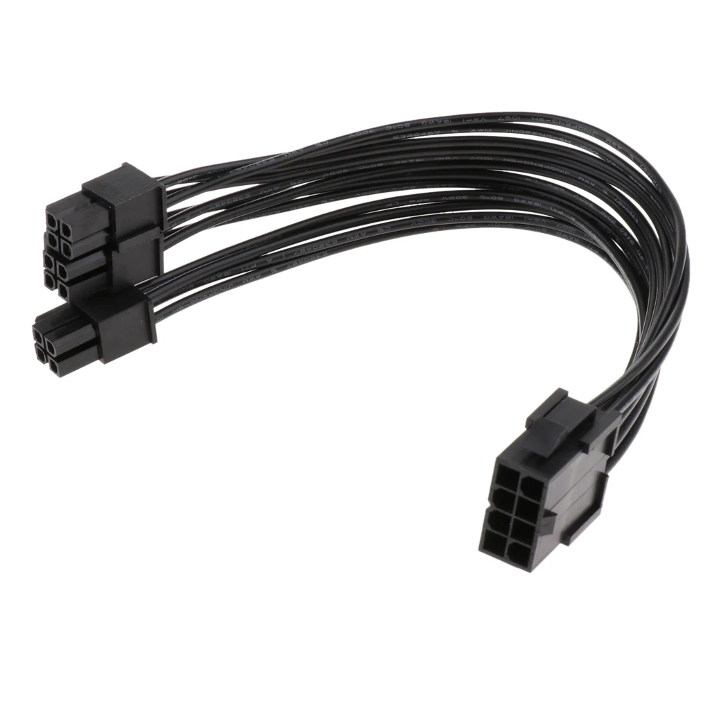 CPU 8-pin to 8+4pin Power Extension Cable Length 20cm - Black